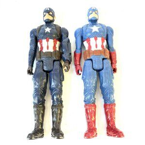 Action Figures Captain America Lot of 2 Avengers 12” Boys Action Hero Toys 2018